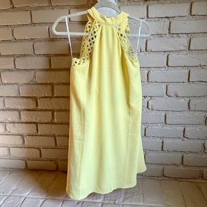 Lulus Yellow Dress, Flowy with Neck Tie Back